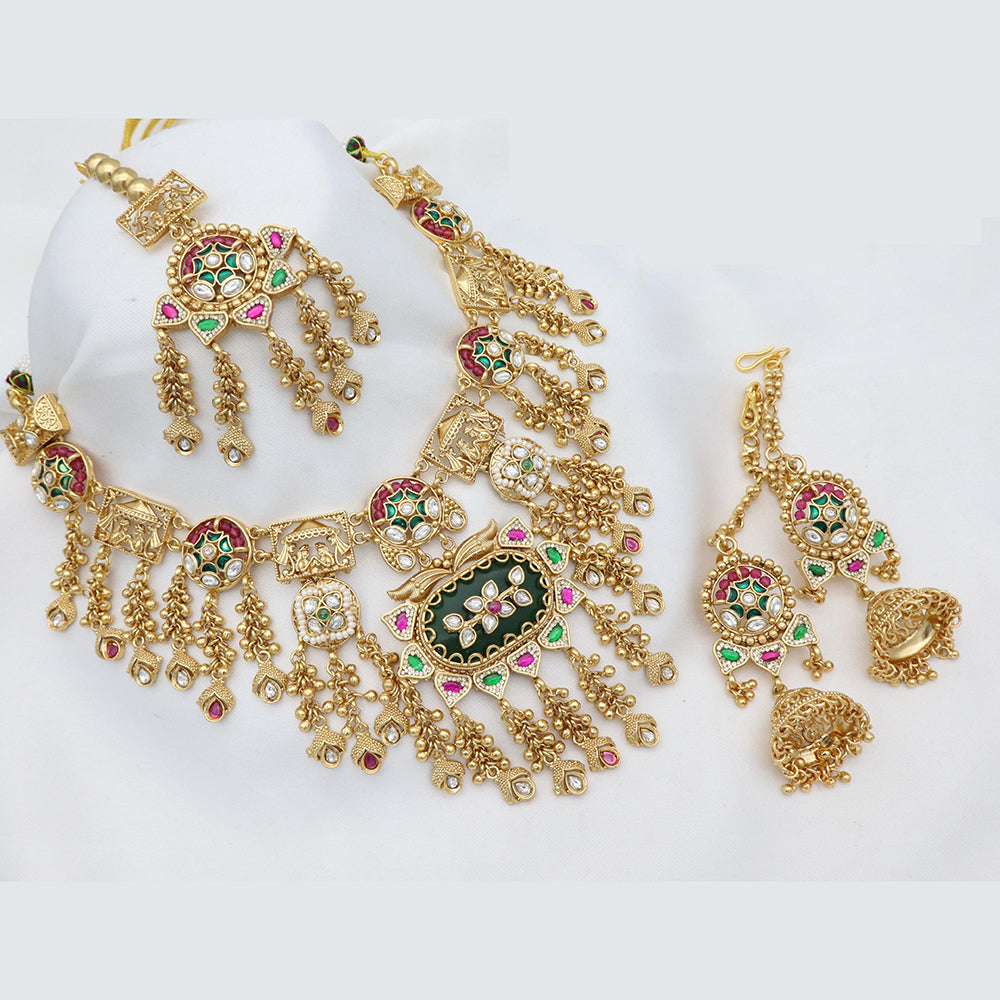 JCM Divine Elegance Kundan Necklace Set