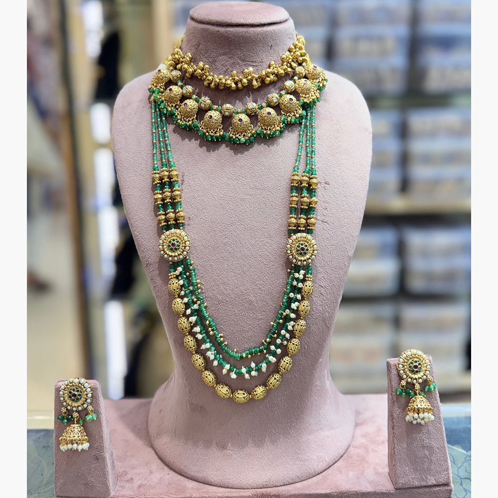 JCM Royal Heritage Layered Necklace with Earrings