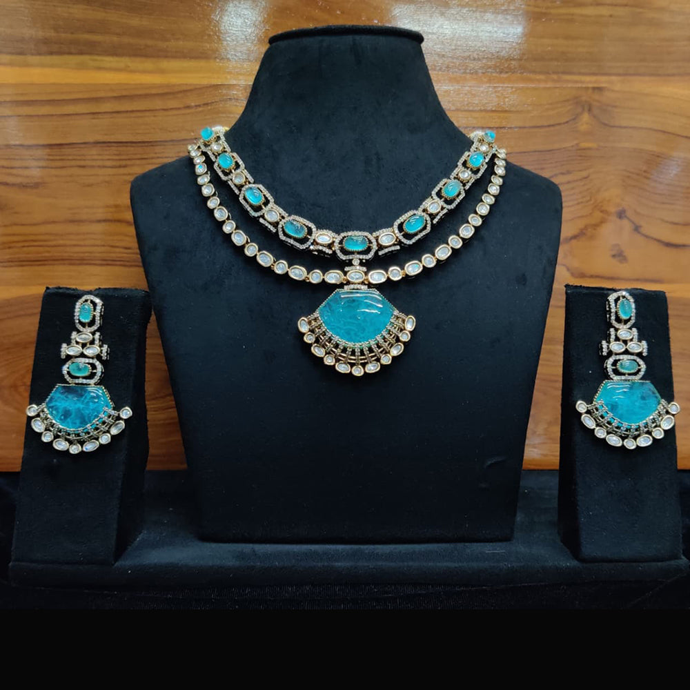JCM Majestic Ethnic Necklace Set Crafted with Stones and Kundan Accents