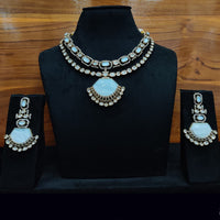 JCM Majestic Ethnic Necklace Set Crafted with Stones and Kundan Accents
