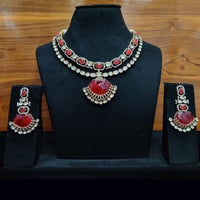 JCM Majestic Ethnic Necklace Set Crafted with Stones and Kundan Accents