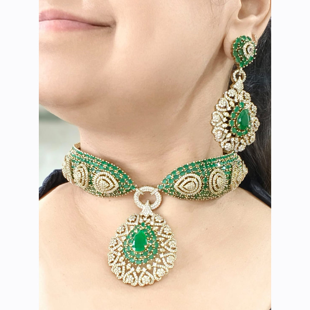 JCM Luxury American Diamond Adorned Choker Jewelry Collection