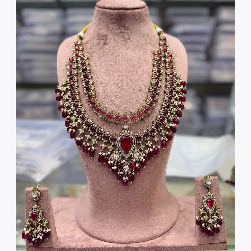 JCM Graceful Traditional Necklace & Earrings Set with Fine Craftsmanship
