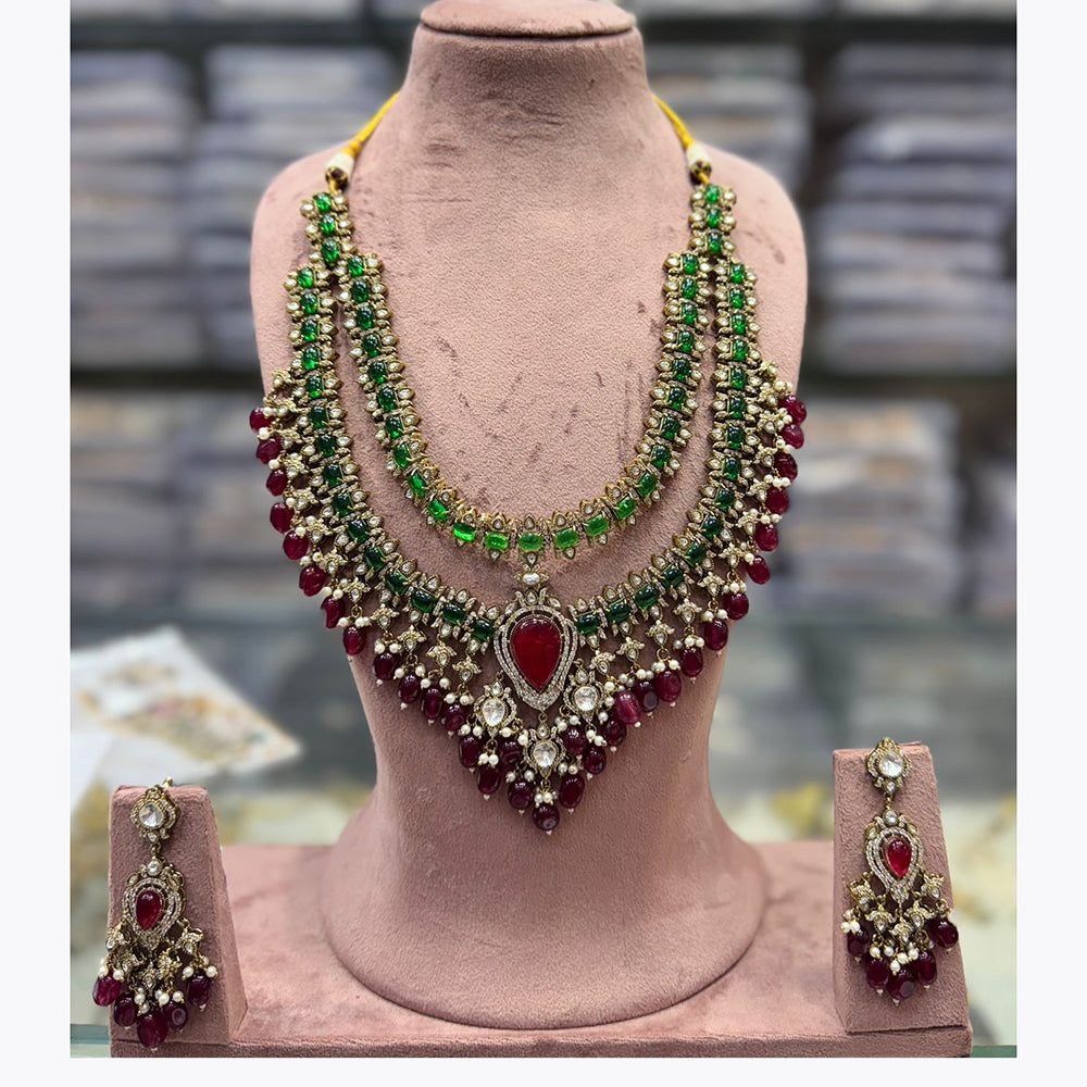 JCM Graceful Traditional Necklace & Earrings Set with Fine Craftsmanship
