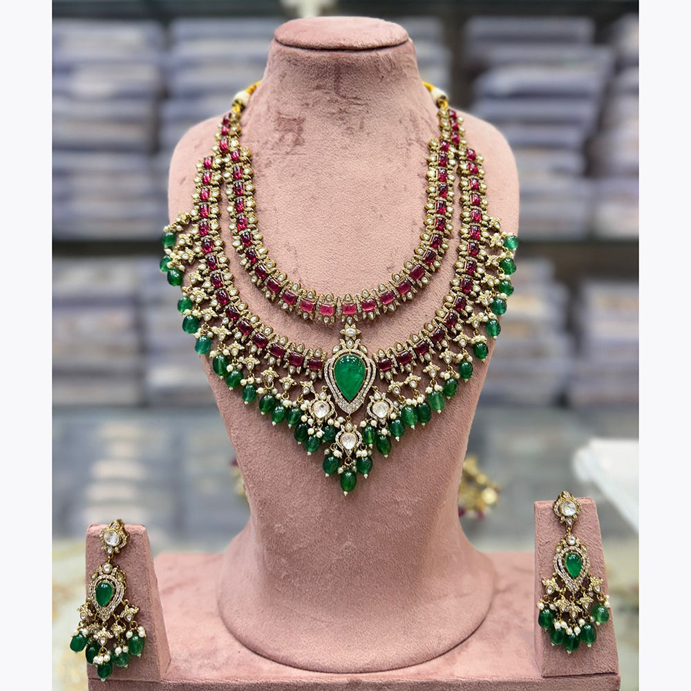 JCM Graceful Traditional Necklace & Earrings Set with Fine Craftsmanship