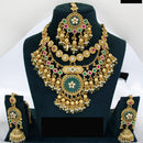 JCM Royal Heritage Temple Style Necklace Set with Earrings and Maang Tikka