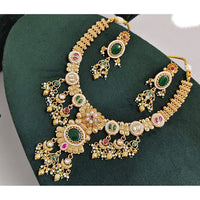 JCM Timeless Royal Pota Kundan And Pearl Necklace Set