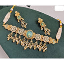 JCM Timeless Royal Pota Kundan And Pearl Necklace Set