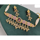 JCM Timeless Royal Pota Kundan And Pearl Necklace Set