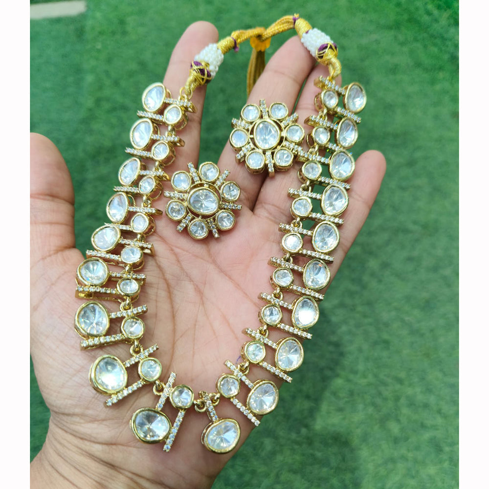 JCM Royal Elegance Kundan And Austrian Stone Necklace Set