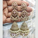 JCM Designer Crystal Pearl And Beads Traditional Jhumki Earrings 