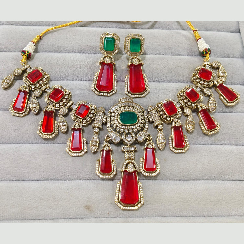 JCM Classic American Diamond Necklace Set For Special Occasions