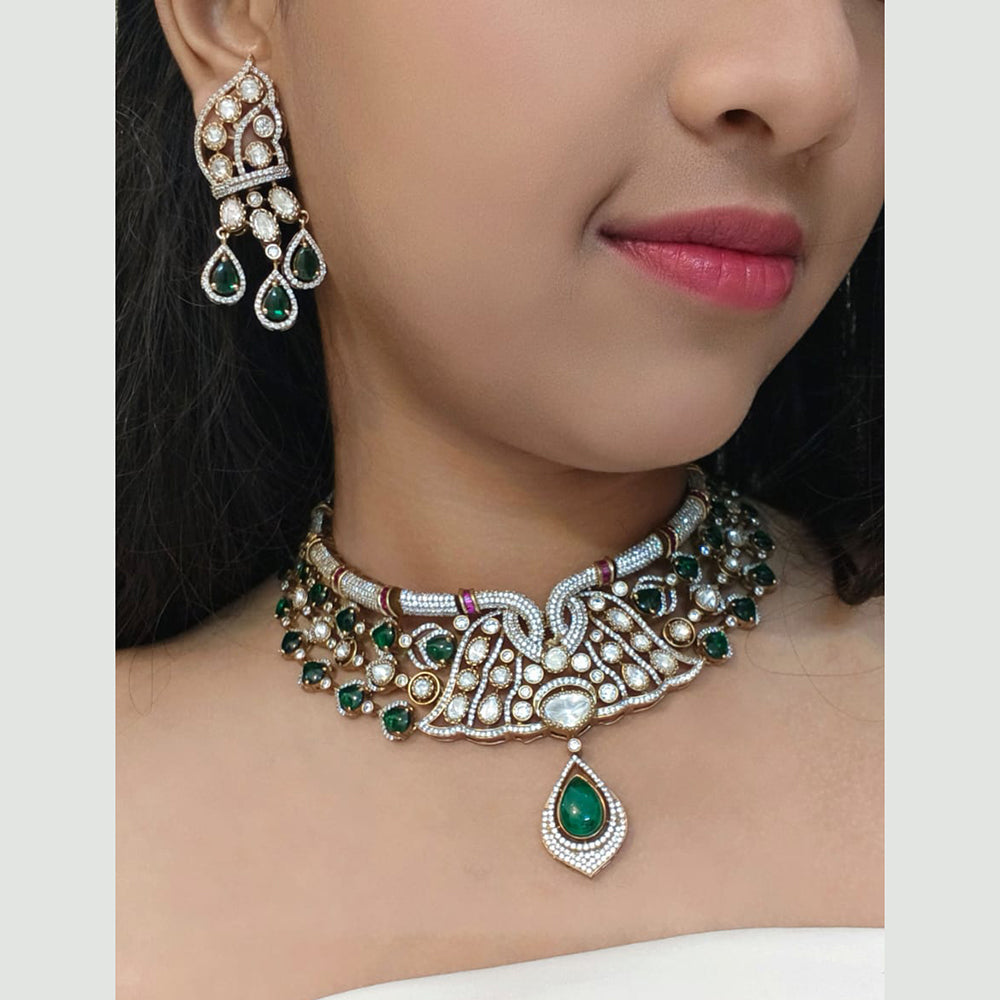 JCM Classic American Diamond Necklace Set For Special Occasions