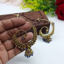 JCM Elegant Crystal Stone Pearl Drop Jhumki Earrings