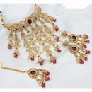 JCM Heritage Kundan Stone Pearl And Beaded Choker Necklace Set