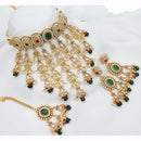 JCM Heritage Kundan Stone Pearl And Beaded Choker Necklace Set