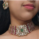 JCM Luxury Look American Diamond Choker Necklace Set