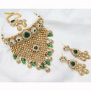 JCM Heritage Kundan Pearl And Beaded Meenakari Choker Necklace Set