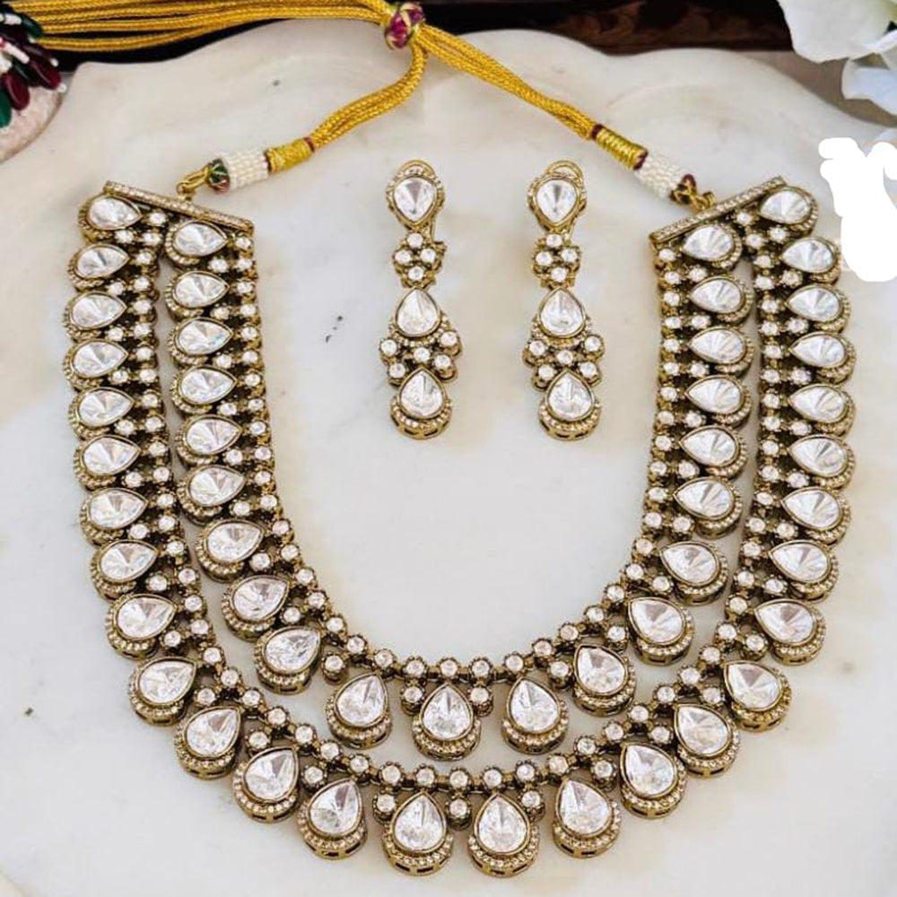 JCM Royal Elegance Kundan And Austrian Stone Necklace Set