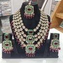 JCM Majestic Polki Kundan Stone Pearl And Beads Necklace Set