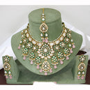 JCM Majestic Polki Kundan Stone Pearl And Beads Necklace Set