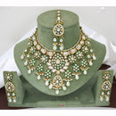 JCM Majestic Polki Kundan Stone Pearl And Beads Necklace Set