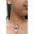 JCM Grand Polki Kundan Stone Necklace Set