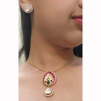 JCM Grand Polki Kundan Stone Necklace Set