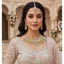 JCM Premium Pota Stone And Austrian Stone Pearl Necklace Set