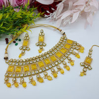 JCM Premium Pota Stone And Austrian Stone Pearl Necklace Set