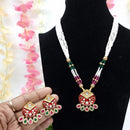 JCM Premium Pota Stone And Austrian Stone Pearl Meenakari Necklace Set