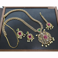JCM Luxury Look American Diamond Long Necklace Set