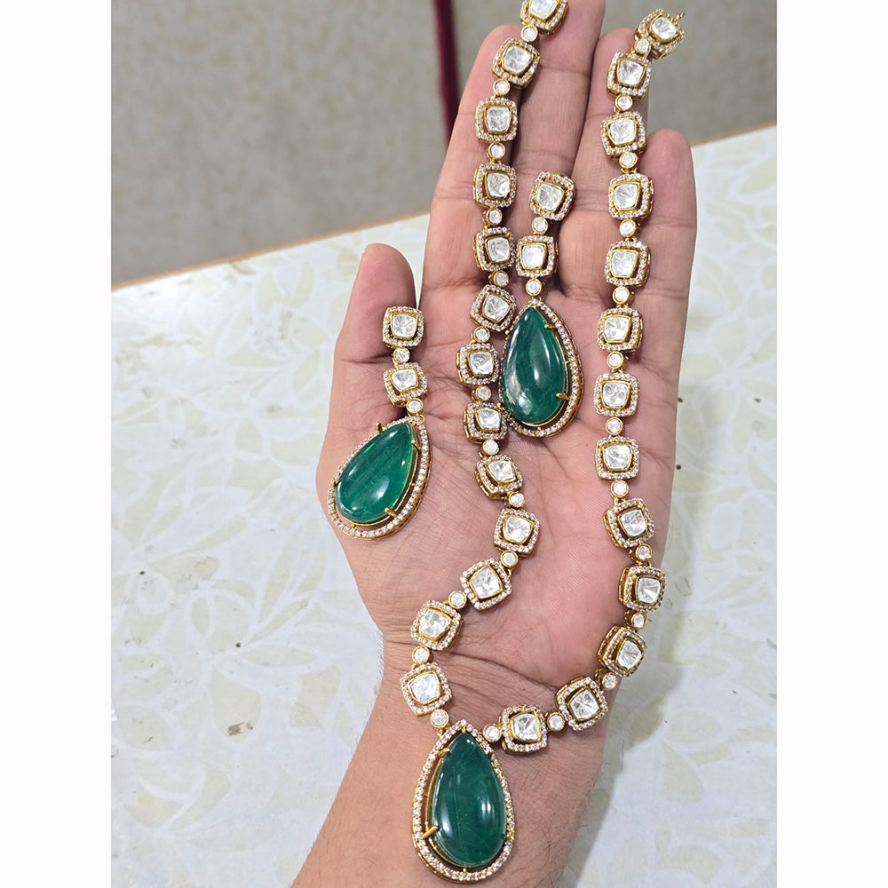 JCM Grand Polki Kundan Stone Necklace Set