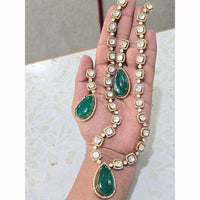 JCM Grand Polki Kundan Stone Necklace Set