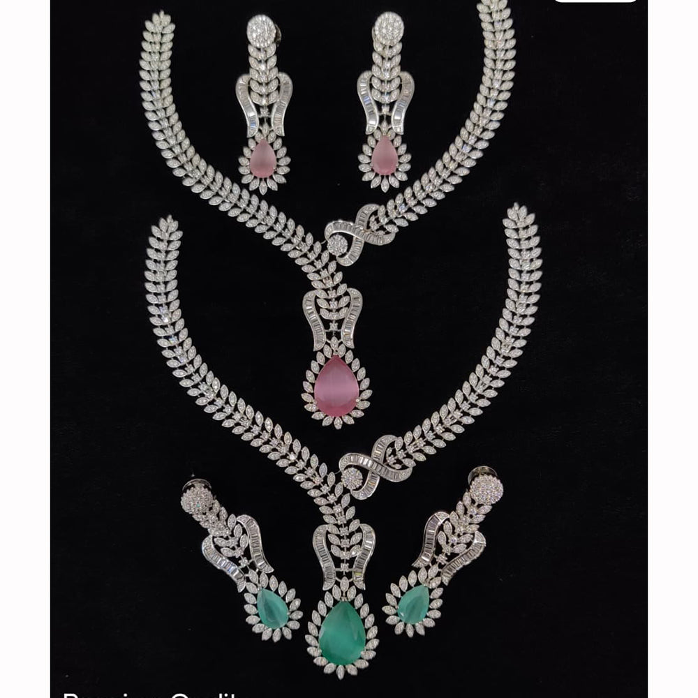 JCM Designer American Diamond Necklace Jewellery Set