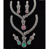 JCM Designer American Diamond Necklace Jewellery Set