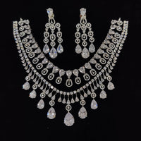 JCM Designer American Diamond Necklace Jewellery Set