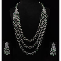 JCM Designer American Diamond Long Necklace Jewellery Set