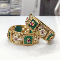 JCM Grand Pota Stone And Pearl Openable Bangles Set