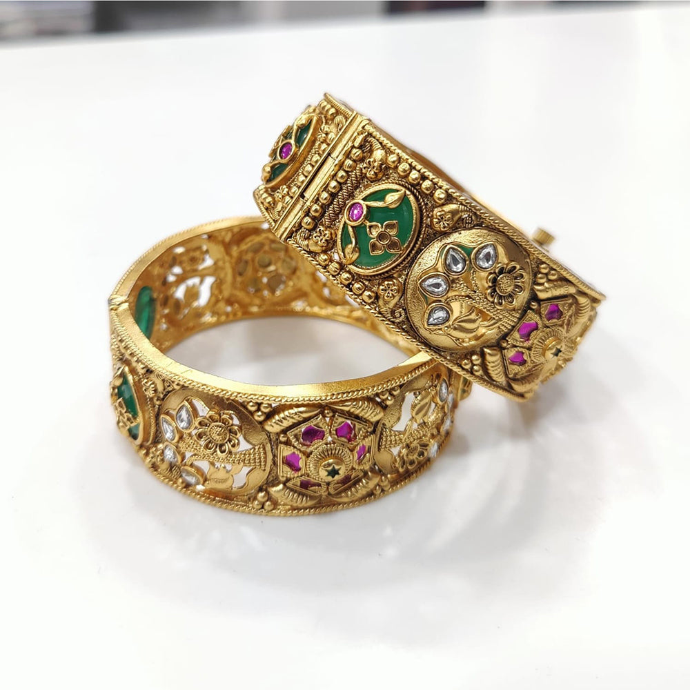 JCM Grand Pota Stone Openable Bangles Set