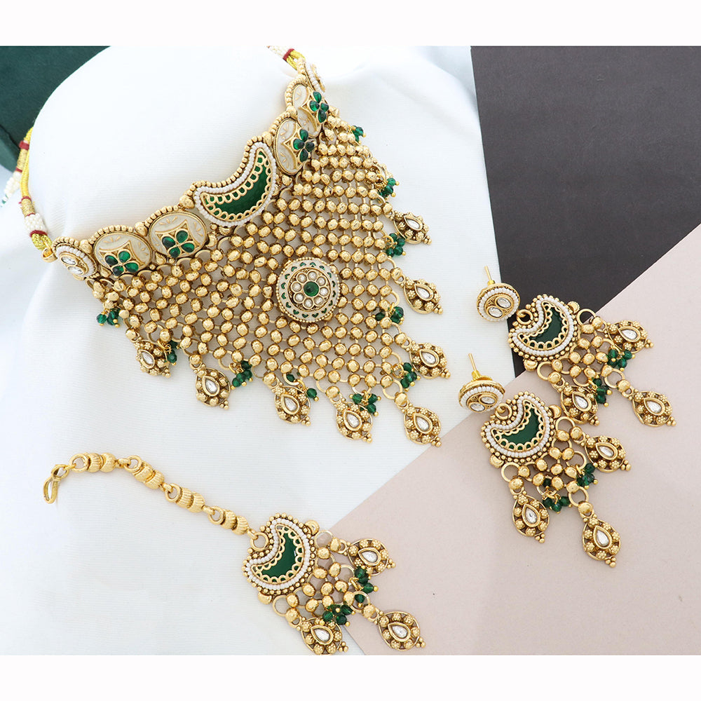 JCM Premium Pota Stone And Beads Choker Necklace Set