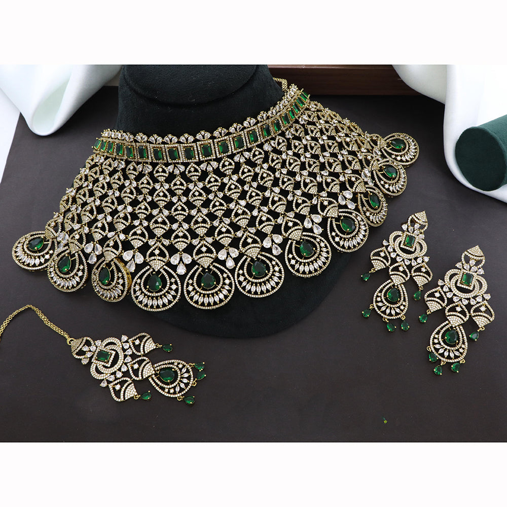 JCM Desingner American Daimond Choker Necklace Set 