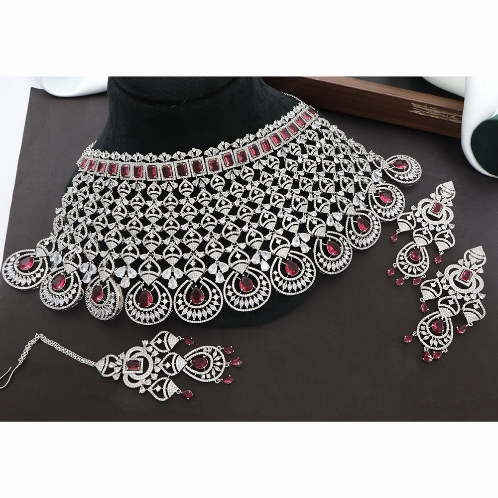 JCM Desingner American Daimond Choker Necklace Set 