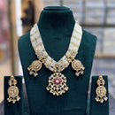 JCM Heritage Pearl And Pota Stone Designer Necklace Set