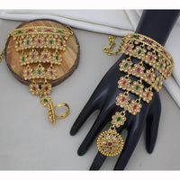 JCM Antique Crystal Stone Hand Harness Set