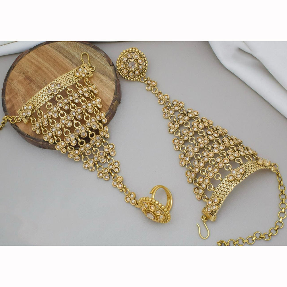 JCM Antique Crystal Stone Hand Harness Set