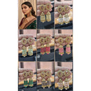 JCM Sparkling Crystal Stone And Austrian Stone Pearl Jhumki Earrings