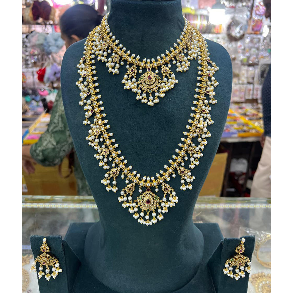 JCM Classic Pota Stone Pearl And Beaded Double Necklace Necklace Set