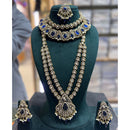 JCM Antique Finish Pota Pearl And Austrian Beads Double Necklace Set