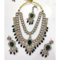 JCM Designer Kundan Stone Pearl Austrian Stone Beads Necklace Set 